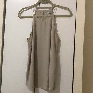 Tan scalloped tank